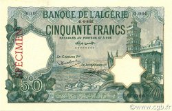 50 Francs ALGERIA  1928 P.080s AU