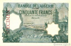 50 Francs ALGÉRIE  1928 P.080s pr.NEUF