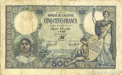 500 Francs ALGÉRIE  1939 P.082 TB+