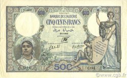500 Francs ALGÉRIE  1942 P.082 TTB+