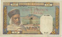 100 Francs ALGERIA  1939 P.085a VF+