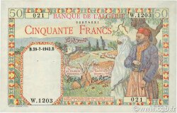 50 Francs ALGÉRIE  1942 P.087 pr.SPL