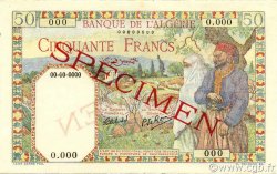 50 Francs ALGÉRIE  1942 P.087s pr.NEUF