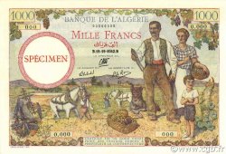 1000 Francs ALGÉRIE  1942 P.089s NEUF