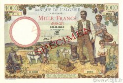1000 Francs ALGERIA  1942 P.089s UNC-
