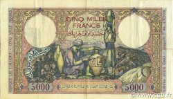 5000 Francs ALGÉRIE  1942 P.090a TTB+