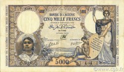 5000 Francs ALGÉRIE  1942 P.090a TTB+