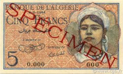 5 Francs ALGÉRIE  1944 P.094s pr.NEUF