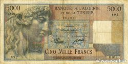 5000 Francs ALGERIA  1951 P.109a F+