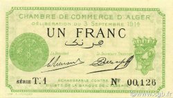 1 Franc ALGERIA Alger 1914 JP.137.03 UNC