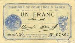 1 Franc ALGÉRIE Alger 1919 JP.137.12 SPL