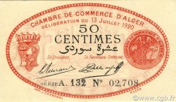 50 Centimes ALGERIA Alger 1920 JP.137.16 AU