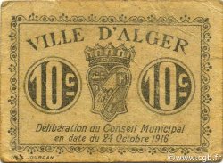 10 Centimes ALGÉRIE Alger 1916 JPCV.03 TB