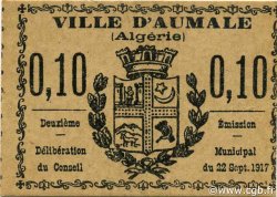 10 Centimes ALGÉRIE Aumale 1917 JPCV.04 NEUF
