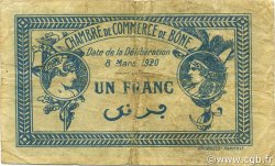 1 Franc ALGÉRIE Bône 1920 JP.138.13 TB+