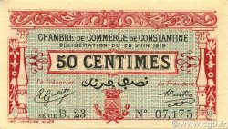 50 Centimes ALGERIA Constantine 1919 JP.140.19 XF+