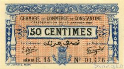 50 Centimes ALGÉRIE Constantine 1921 JP.140.25 NEUF