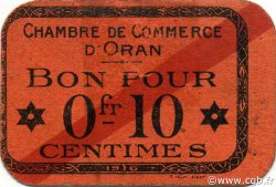 10 Centimes ALGERIA Oran 1916 JP.047 AU