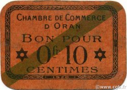 10 Centimes ALGÉRIE Oran 1920 JP.057