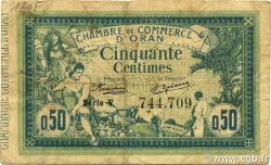 50 Centimes ALGÉRIE Oran 1918 JP.141.19 TB+