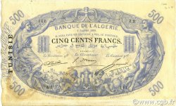500 Francs TUNISIE  1909 P.05a TTB à SUP