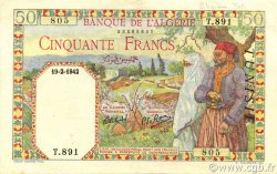 50 Francs TUNISIE  1942 P.12a SUP