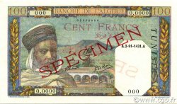 100 Francs TUNISIE  1938 P.13bs pr.NEUF