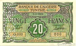 20 Francs TUNISIE  1946 P.22s NEUF