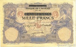 1000 Francs sur 100 Francs TUNISIE  1943 P.31 TTB