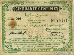 50 Centimes TUNISIE  1918 P.35