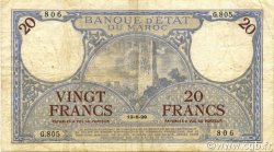20 Francs MAROC  1929 P.18a TB à TTB