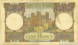 100 Francs MAROC  1928 P.20 TB