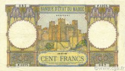 100 Francs MOROCCO  1941 P.20 VF