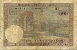 500 Francs MAROC  1949 P.46 TB