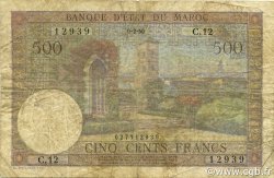 500 Francs MAROC  1950 P.46 B à TB