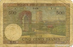 500 Francs MAROKKO  1956 P.46 SGE