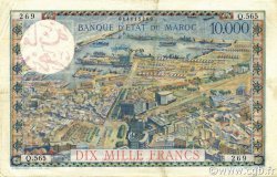 100 Dirhams sur 10000 Francs MAROC  1959 P.52 pr.SUP