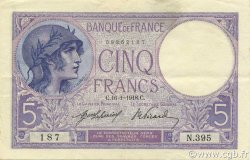 5 Francs FEMME CASQUÉE FRANCE  1918 F.03.02 pr.SUP