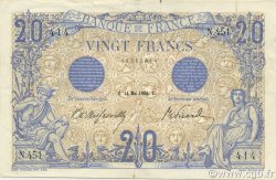 20 Francs BLEU FRANCE  1906 F.10.01 TTB+