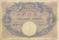 50 Francs BLEU ET ROSE FRANCE  1901 F.14.13 TB+