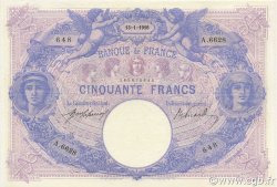 50 Francs BLEU ET ROSE FRANCE  1916 F.14.29 XF