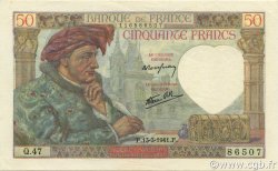 50 Francs JACQUES CŒUR FRANCE  1941 F.19.07 pr.SPL