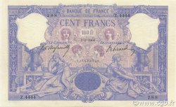 100 Francs BLEU ET ROSE FRANCE  1906 F.21.20 TTB+