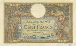 100 Francs LUC OLIVIER MERSON grands cartouches FRANCE  1927 F.24.06 pr.SUP
