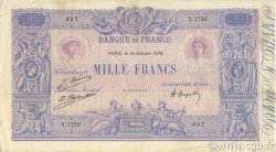 1000 Francs BLEU ET ROSE FRANCE  1924 F.36.40 TTB