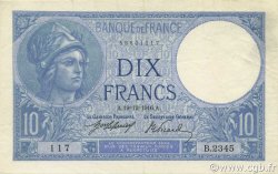 10 Francs MINERVE FRANCE  1916 F.06.01 pr.SPL