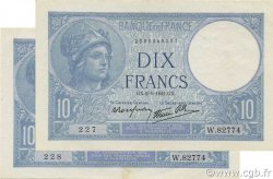10 Francs MINERVE modifié Consécutifs FRANCE  1941 F.07.26 pr.NEUF