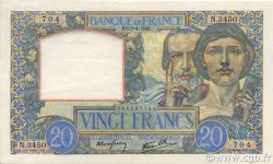 20 Francs TRAVAIL ET SCIENCE FRANCE  1941 F.12.13 SUP à SPL