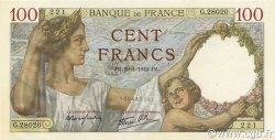 100 Francs SULLY FRANKREICH  1942 F.26.65