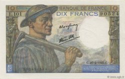 10 Francs MINEUR FRANCE  1945 F.08.14 NEUF